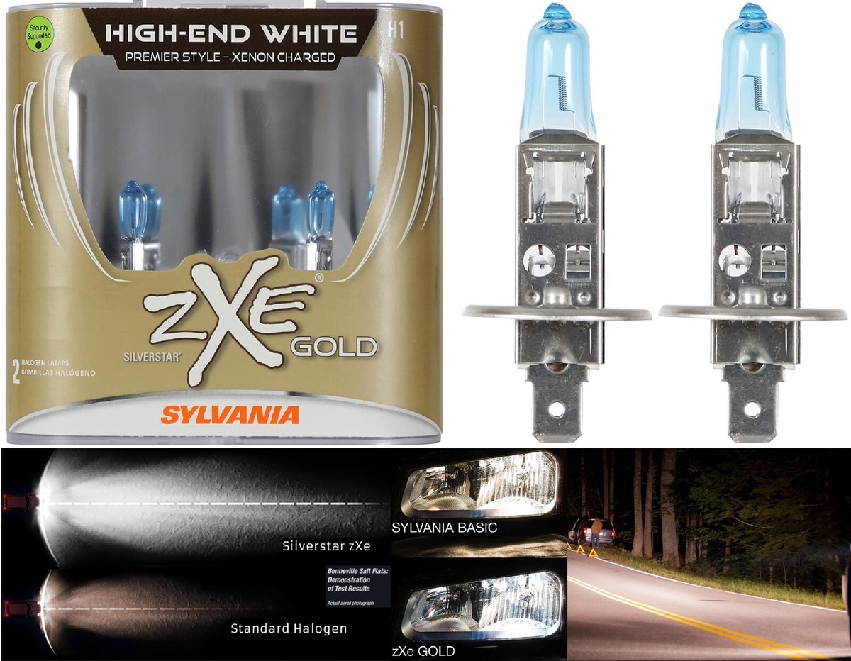 Sylvania Silverstar ZXE Gold H1 55W Two Bulb Headlight High Beam