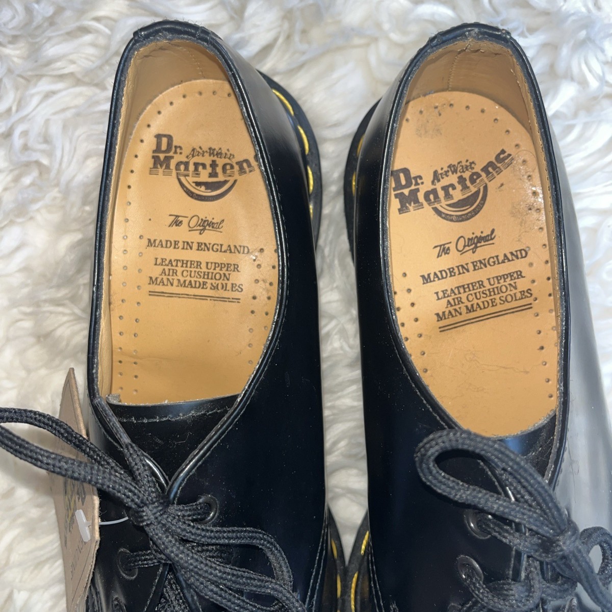 DR. MARTENS 1461 Black Leather Oxfords Made in England US 8, UK 7