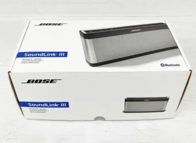 Bose Soundlink III Bluetooth Speaker-Silver-/W Cover Bose Sound