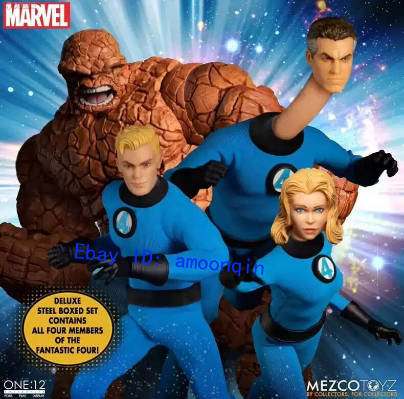 Mezco Toyz Fantastic Four 1/12 Scale 6″ 1PCS BOX 4 PCS Toys Set