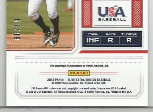 2018 Panini Elite Extra Edition - USA Collegiate Ticket Signatures