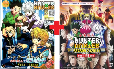 DVD Anime HUNTER X HUNTER Complete Season 1&2 (1-92 +OVA) & (1-148