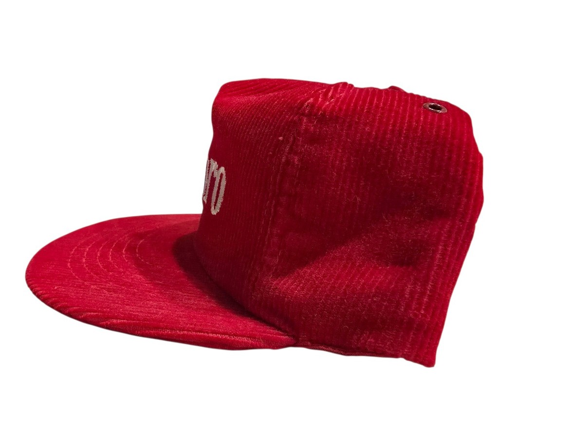 Vintage Marlboro Cigarettes Red Corduroy Snapback Hat | eBay
