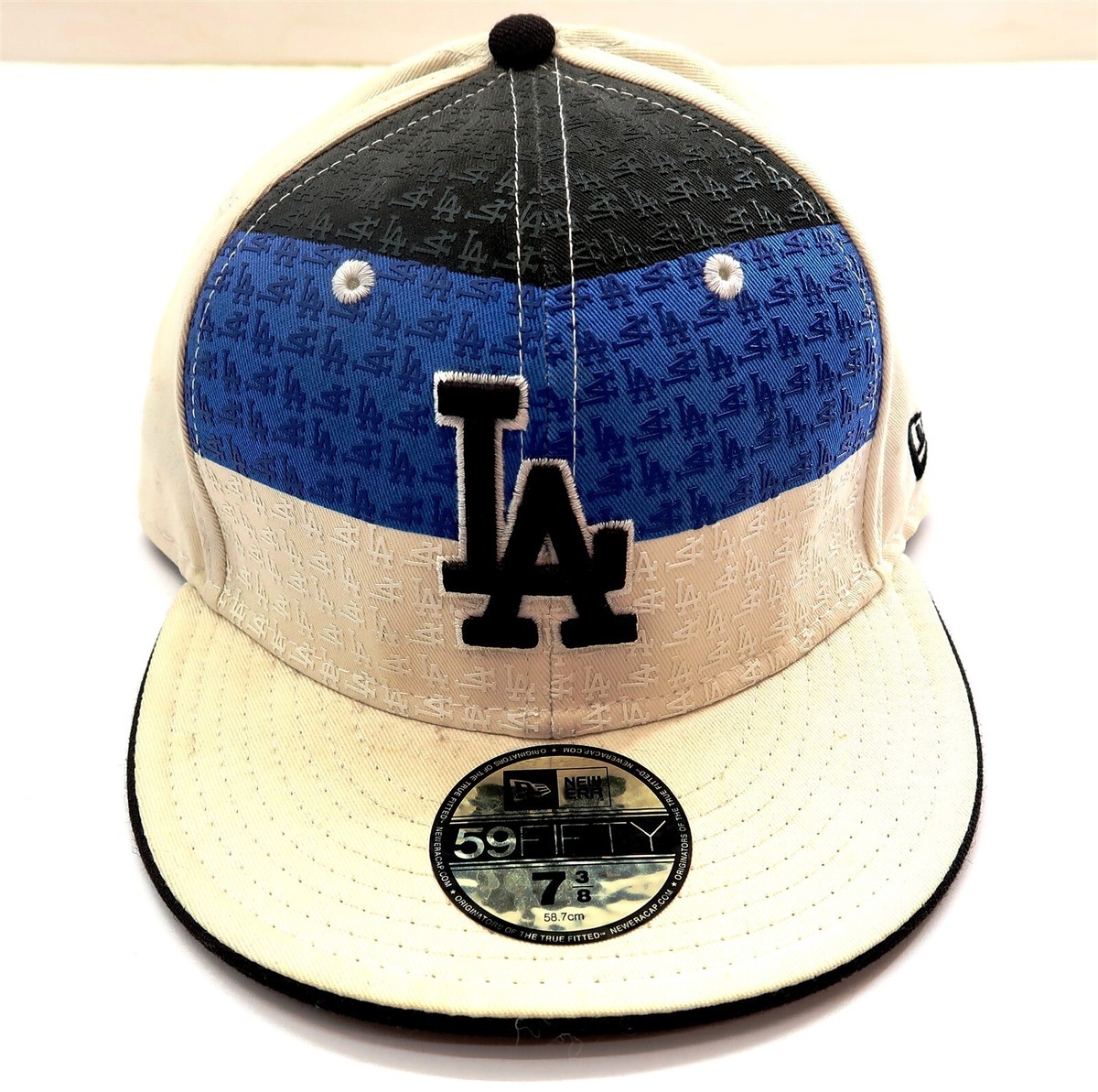 New Era 59Fifty LA DODGERS Baseball Hat with Sticker Size 7 3/8