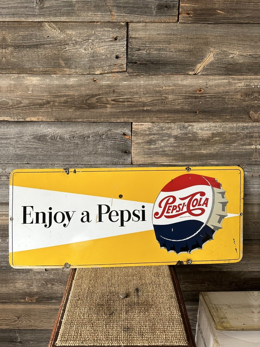 Vintage Pepsi Sign Porcelain Kick Plate | eBay