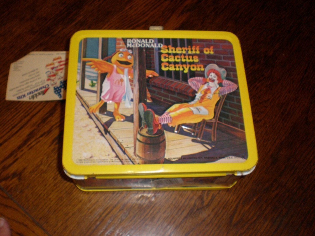 Vintage 1982 Ronald McDonald Sheriff of Cactus Canyon Lunchbox No
