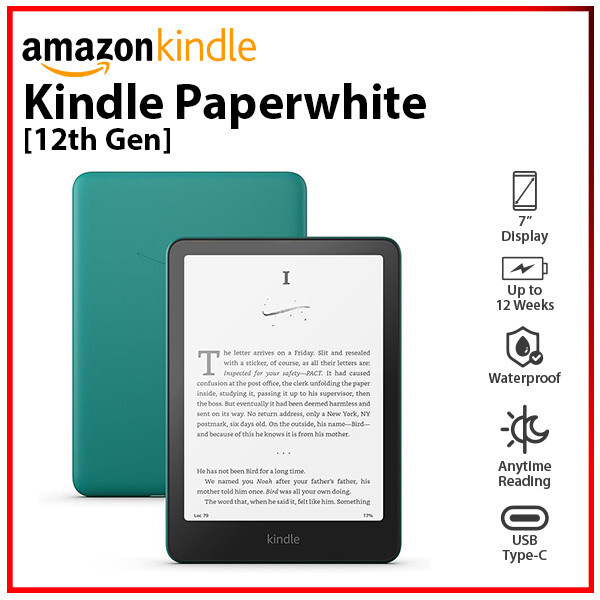 Amazon Kindle Paperwhite 12th Gen JADE Waterproof Education E