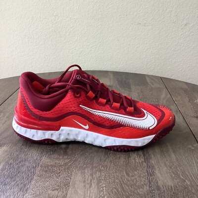 Nike Alpha Huarache Elite 4 Turf Men Size 12 Baseball Red Shoes