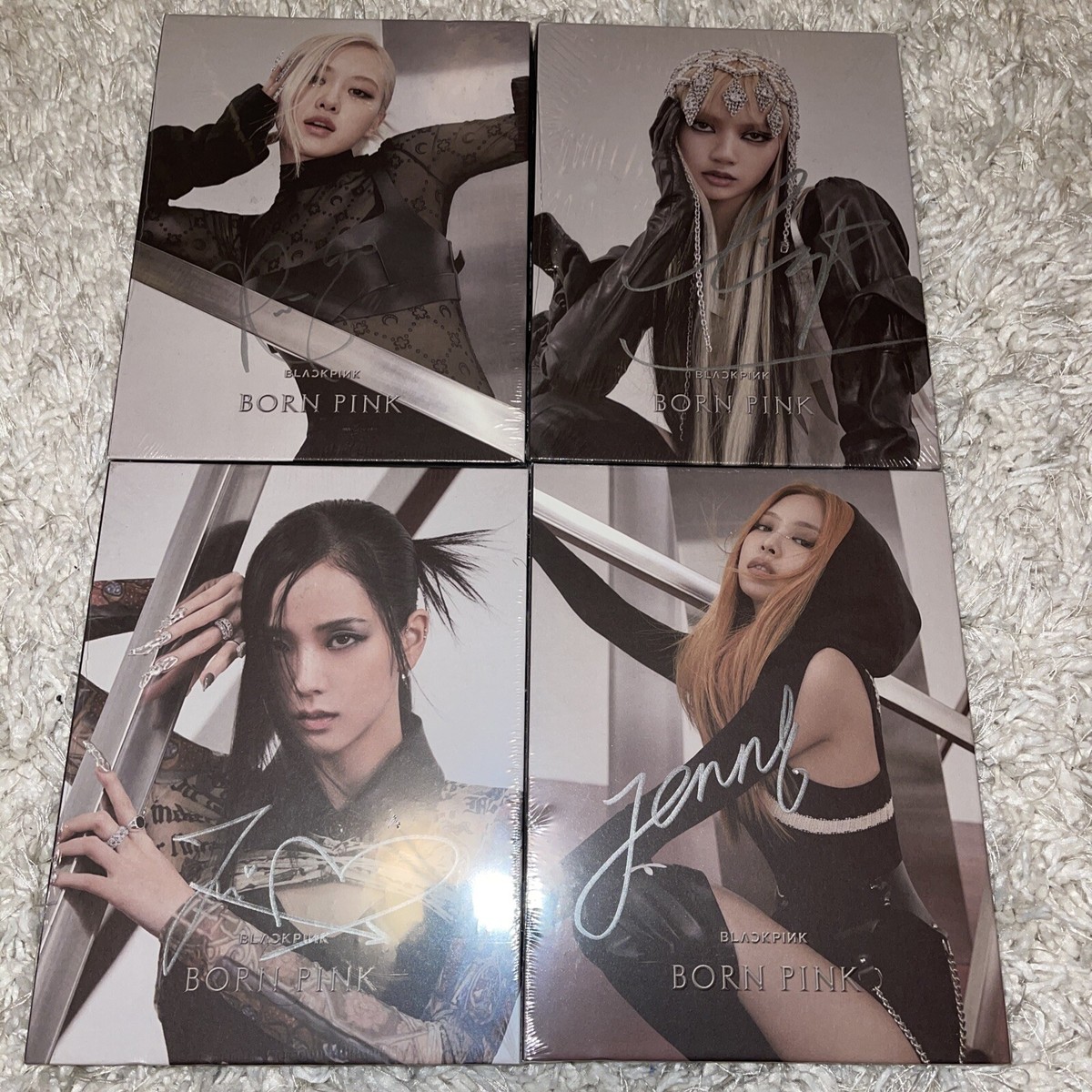 Blackpink Born Pink Signed Cover Digipack Full Set 4 Lisa Jennie