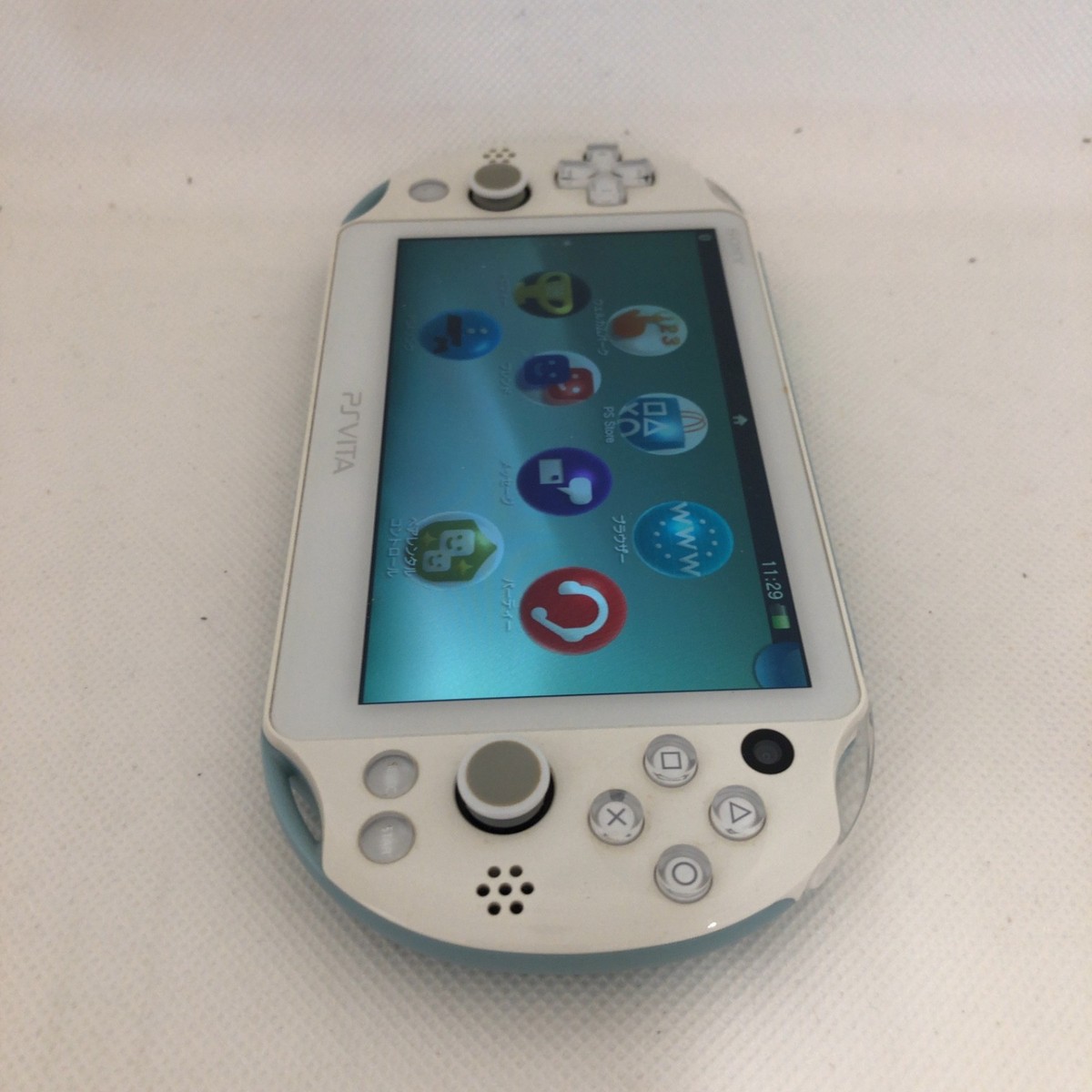 SONY PS Vita PCH-2000 Slim Light Blue White Wi-Fi Console Box Used