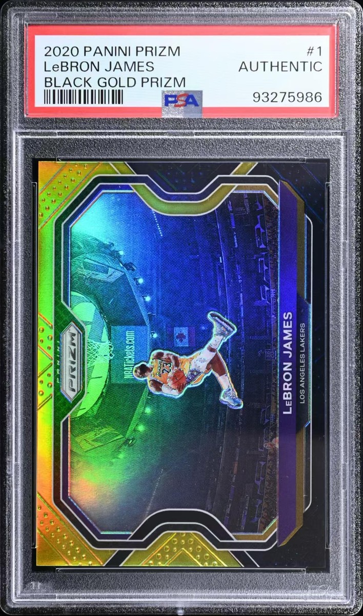 2020 Panini Prizm Kobe Tribute Dunk Lebron James Black Gold 2/5