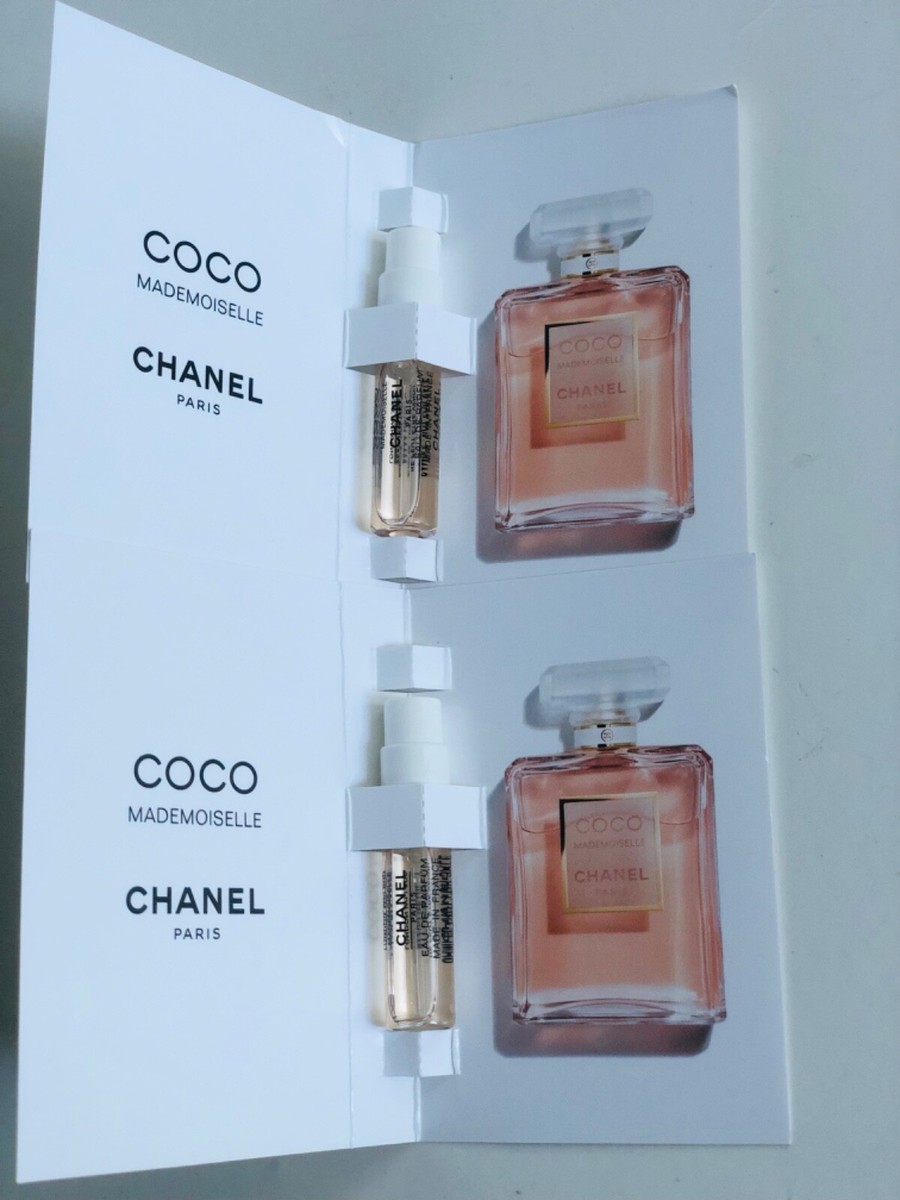 CHANEL COCO MADEMOISELLE 2xSAMPLE SPRAY TRAVEL PERFUME 1.5ML 0.05