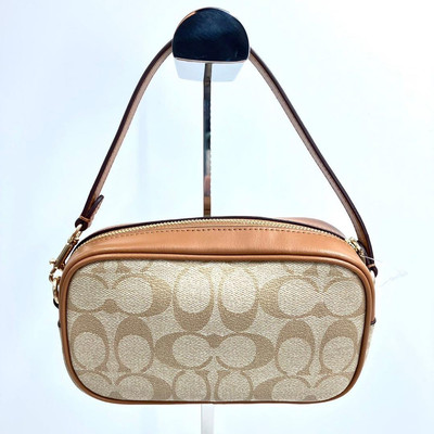 Coach Leather Handbag Auth Ca718 Beige Medium Women Japan 114988