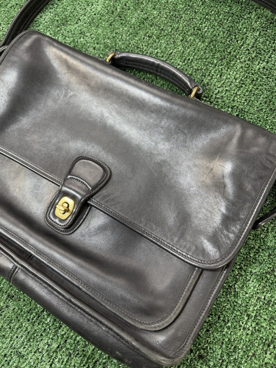 Vintage Coach Old Business Bag Messenger Shoulder Briefcase