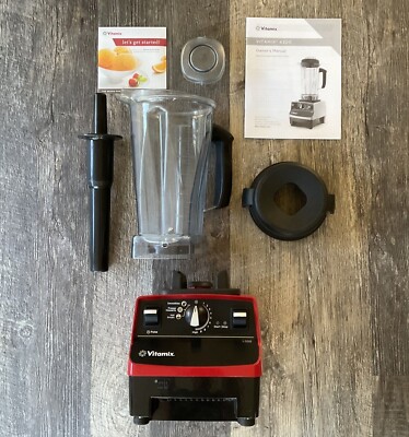 Vitamix 6300 Red Blender Discontinued Complete w/Box Lid Manual