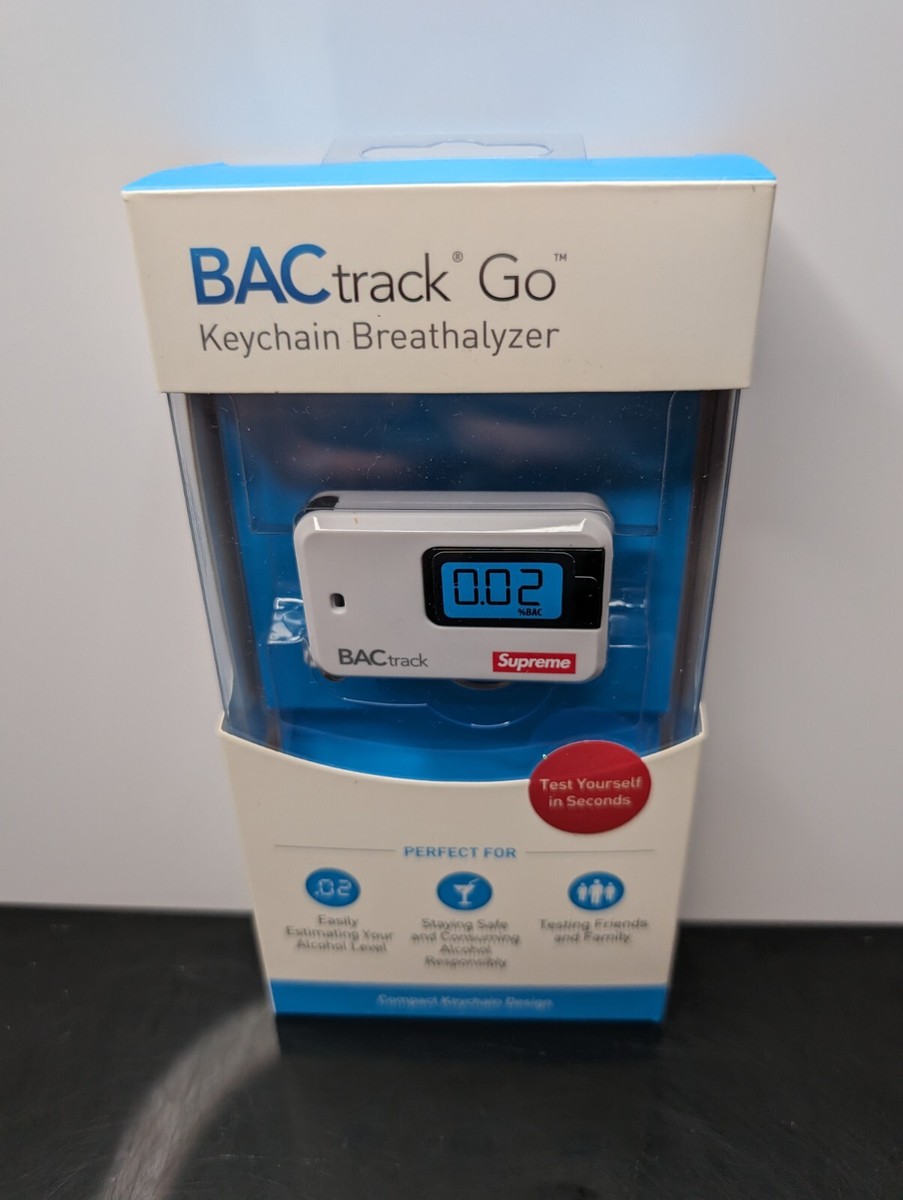 Supreme BACtrack Go Keychain White Breathalyzer Authentic *in Hand