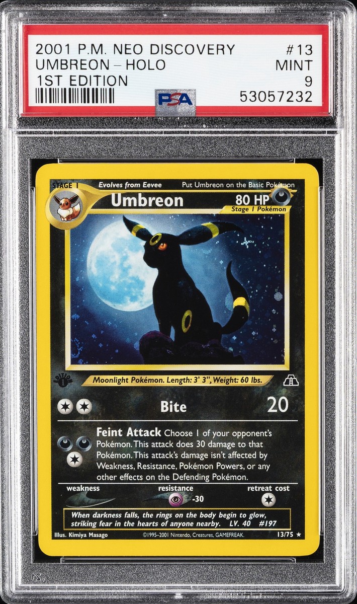 2001 POKEMON NEO DISCOVERY 1ST EDITION #13 UMBREON-HOLO PSA 9 | eBay