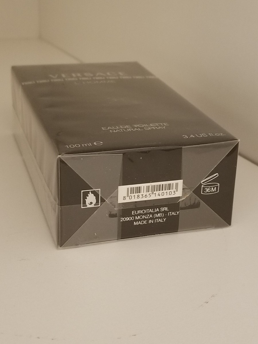 Vintage L'Homme by Versace 3.4 oz 100 ml EDT spray for Men | eBay
