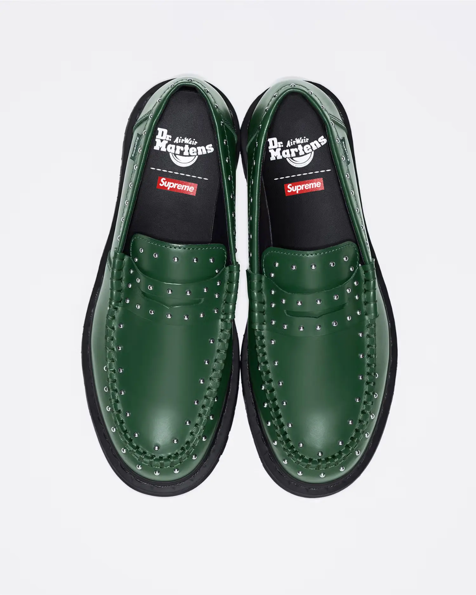 Supreme × Dr.Martens Studded Penton Loafer Dark Green 25SS Week 13