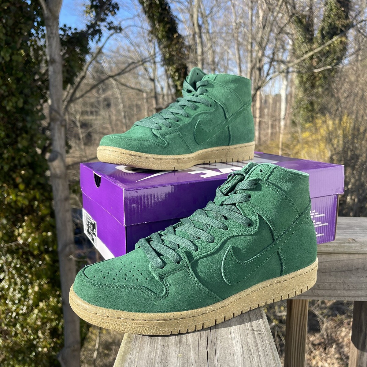 Size 9.5 - Nike Dunk High Pro Decon SB Gorge Green | eBay