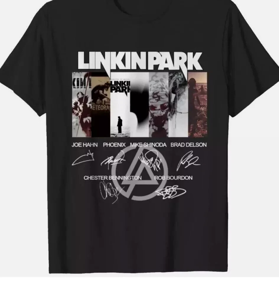 Linkin-Park Logo Rock Band Signature shirt TEE New Black T shirt