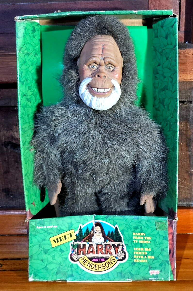 VINTAGE HARRY AND THE HENDERSONS DOLL BIG FOOT 1990 NIB GALOOB 18