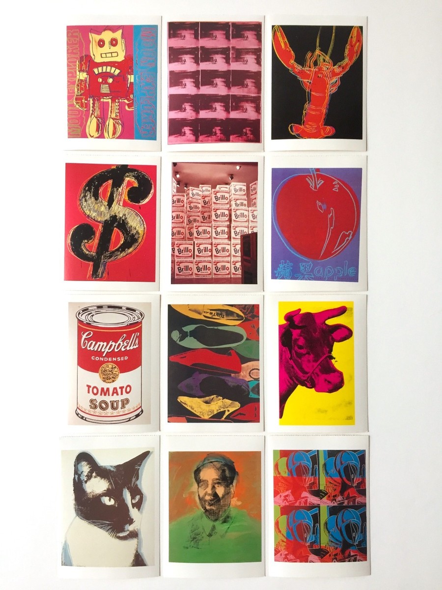 ANDY WARHOL RARE VINTAGE 1989 POP ART POSTCARDS AW FOUNDATION