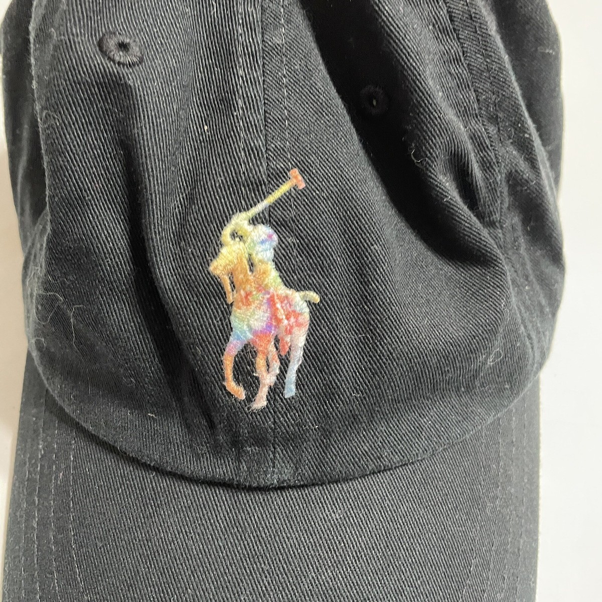 Polo Ralph Lauren Men's Big Pony Rainbow TEAL Chino Baseball Cap