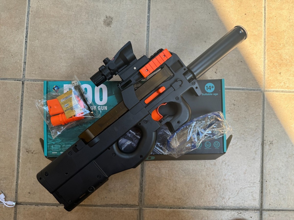 Electric P90 Auto Gel Ball Blaster Toy Gun Manual Automatic