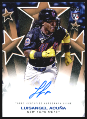 2025 Topps Series 1 Luisangel Acuna Baseball Stars Rookie Auto