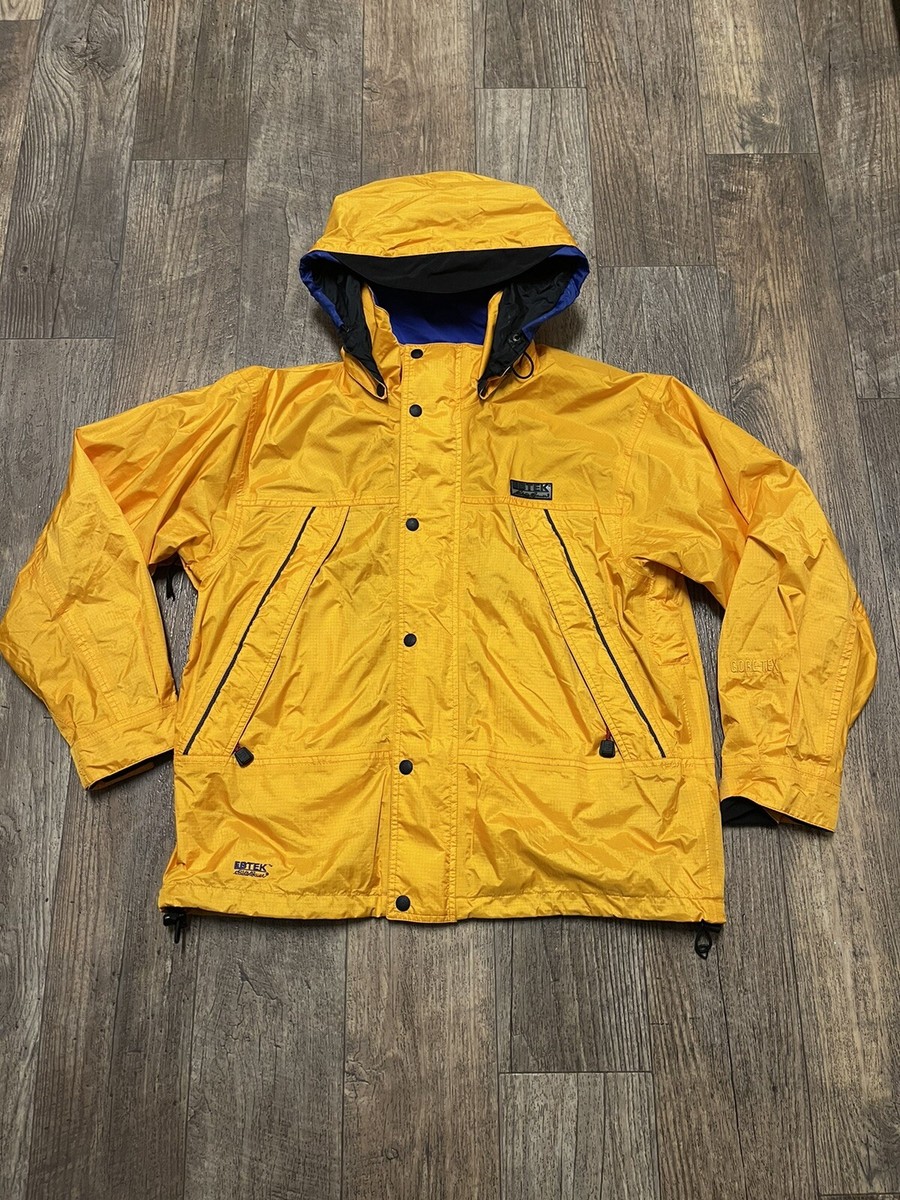 VINTAGE 90s Eddie Bauer Jacket Men's Small GORETEX Ebtek Yellow
