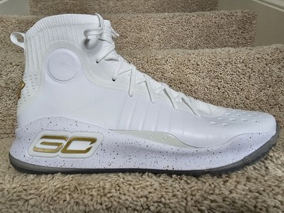 Under Armour 2017 Curry 4 IV Finals White Gold 1298306-102 Sz 16