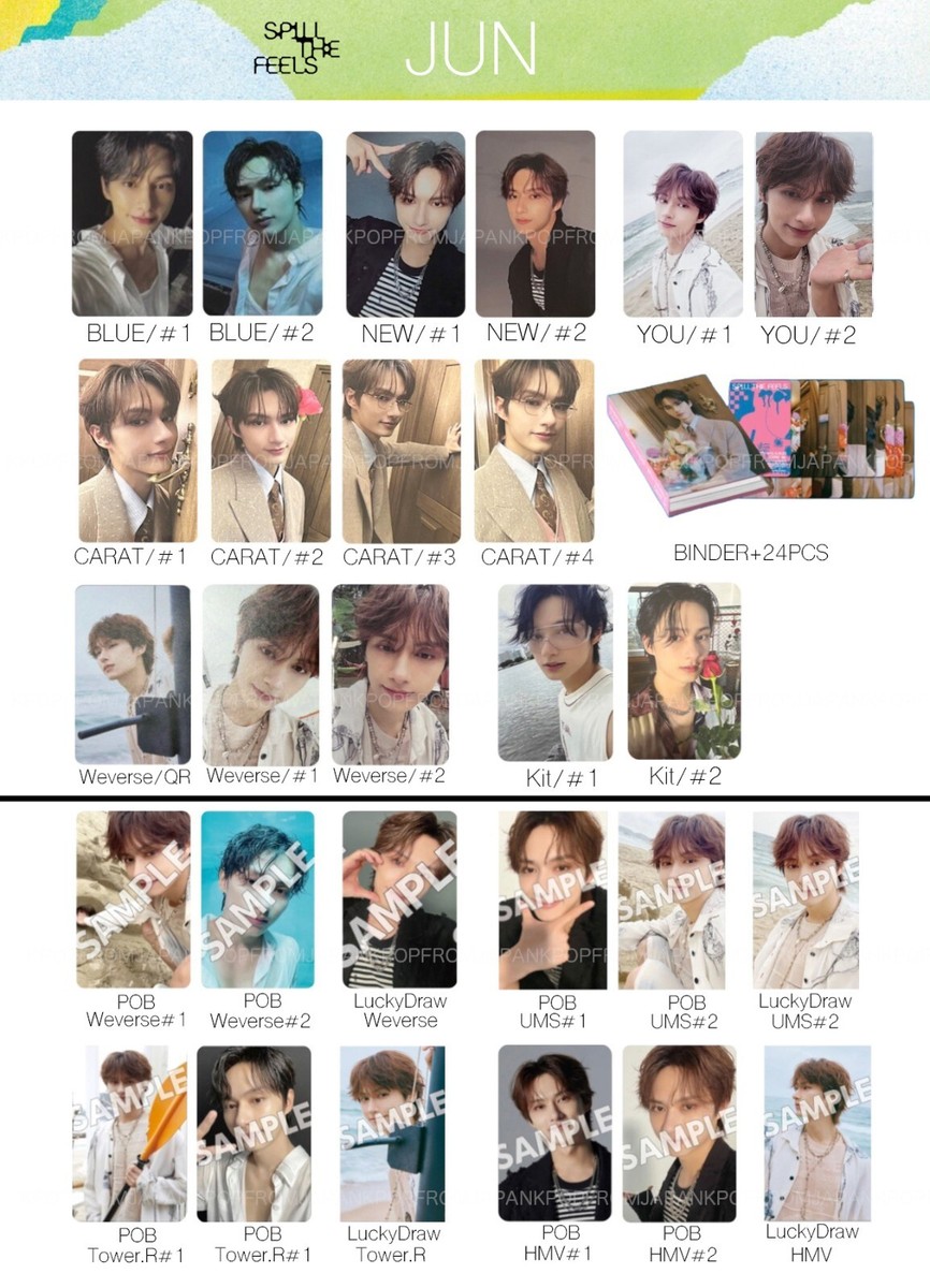 JUN SEVENTEEN SPILL THE FEELS ALBUM JAPAN POB PHOTOCARD WEVERSE