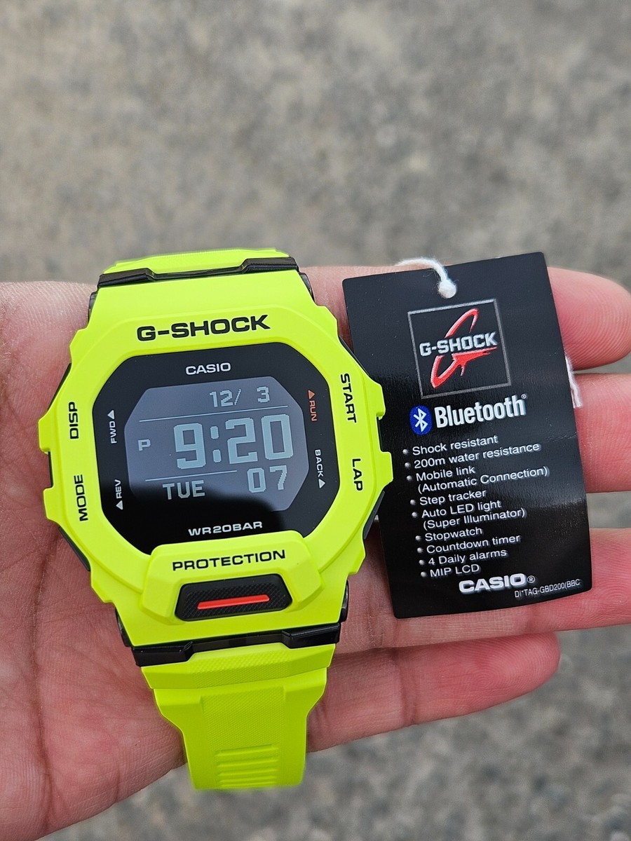 Casio G-Shock GBD-200 Bluetooth Step Tracker Digital Watch - Neon