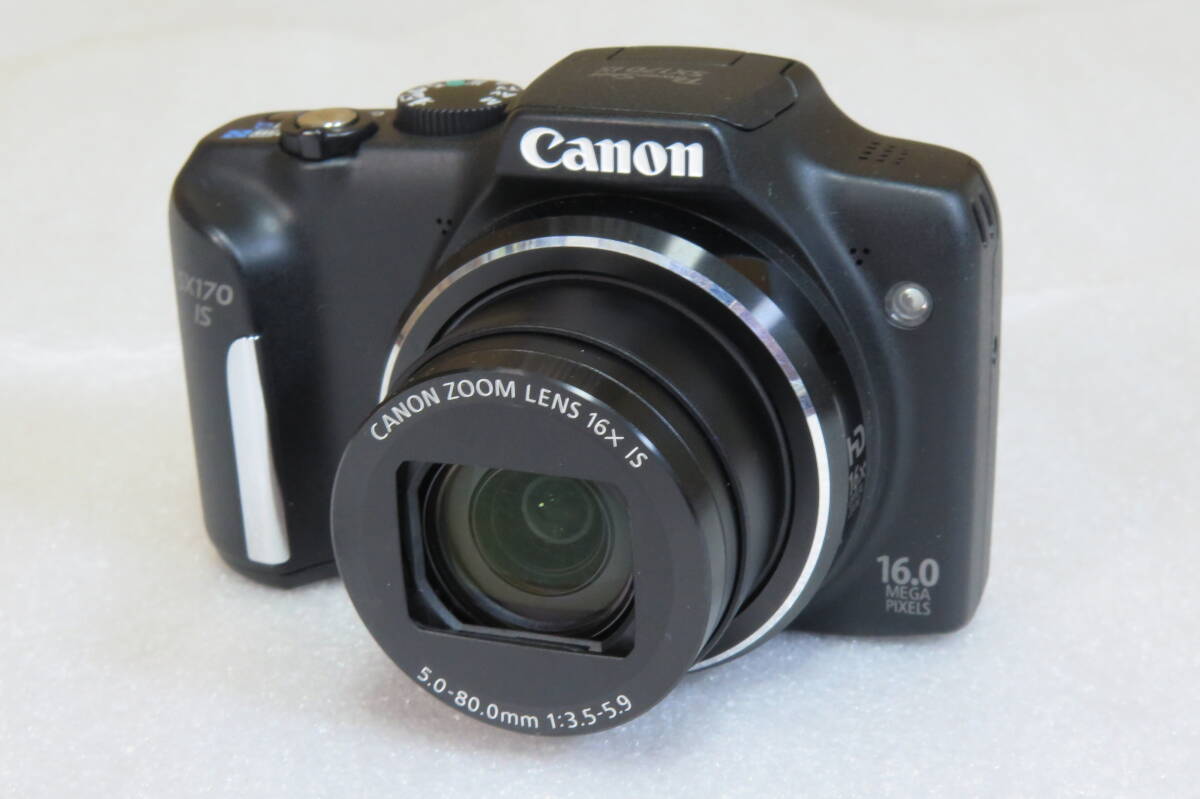 CANON PowerShot SX170 IS black compact digital camera Working w