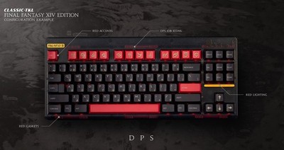 Novelkeys Final Fantasy 14 Online Keyboard Classic TKL FFXIV FF +