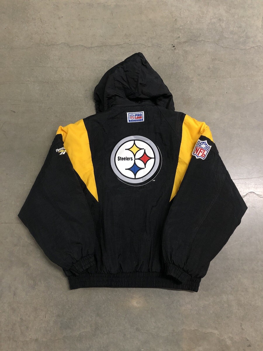 Vintage 90's Pittsburgh Steelers Reebok NFL Pro-Line Puffer Jacket