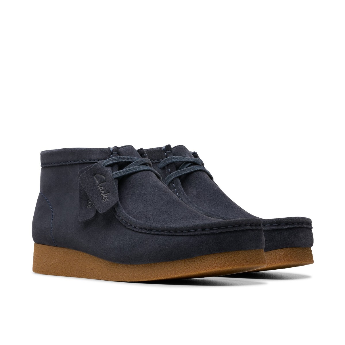Clarks Men's Wallabee EVO Boot Navy Suede 26178280 | eBay