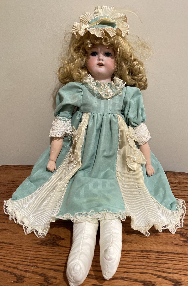 Antique German 23” Armand Marseille 370 Dep Bisque Shoulder Head