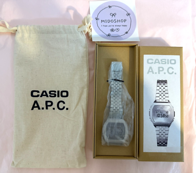 Casio x A.P.C. A1000ACD-7 Limited Edition Stainless Steel Watch | eBay