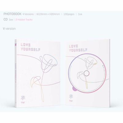 BTS Love Yourself 承 HER 5th Mini Album V Ver. CD+Photobook+