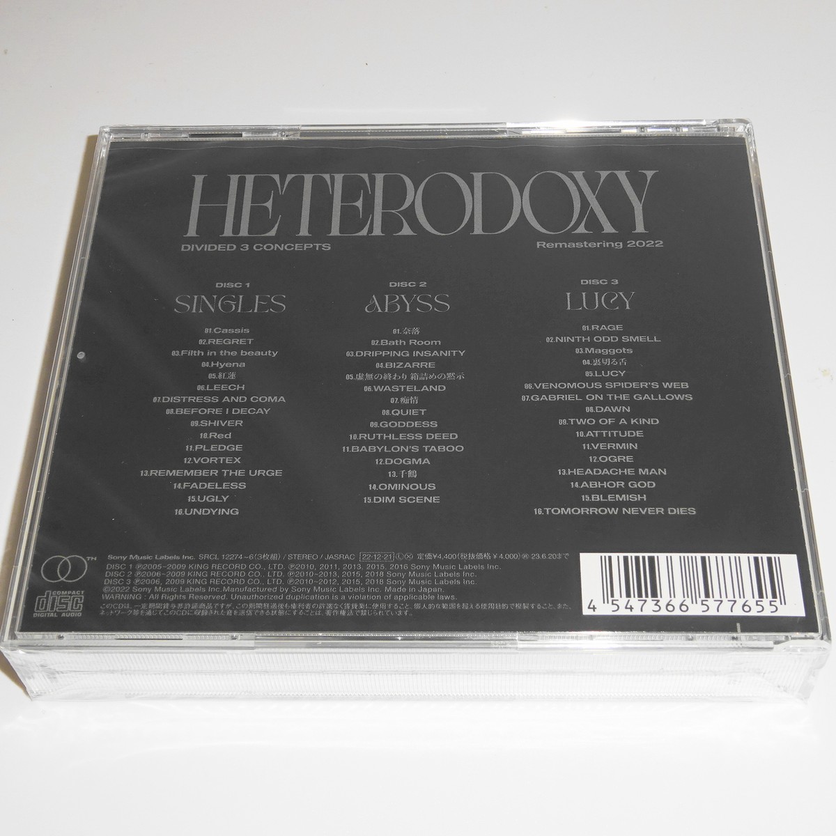 the GazettE 20TH ANNIVERSARY BEST ALBUM HETERODOXY-DIVIDED 3