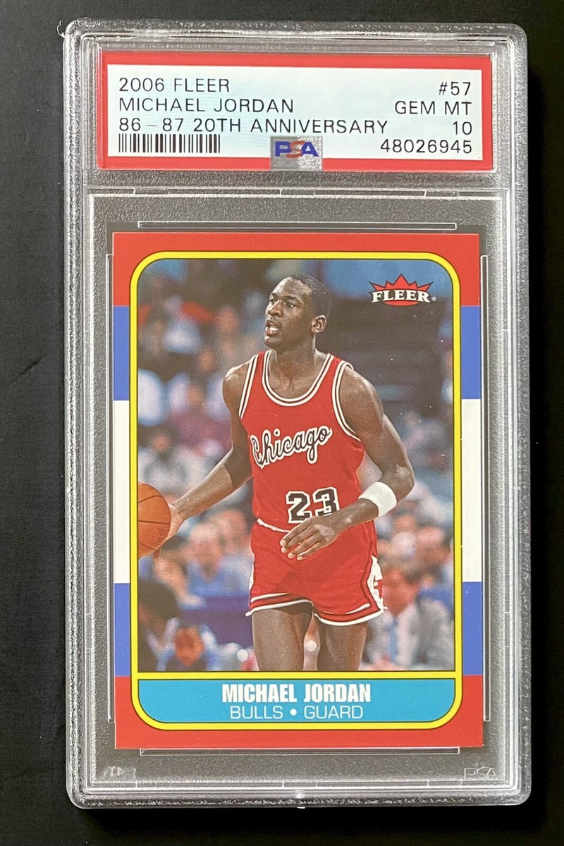 2006-07 FLEER 1986 86-87 20TH ANNIVERSARY MICHAEL JORDAN #57 PSA