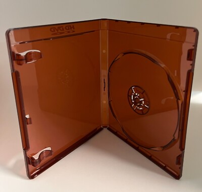 SALE! 10 HD Single 12mm DVD Cases Box With Logo, Burgundy Red, HD