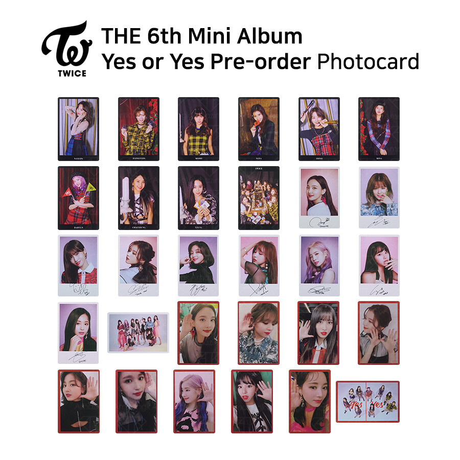 TWICE 6th mini album YES or YES Photocard Each Member Pre-order