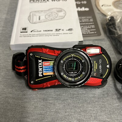PENTAX Pentax Optio WG-10 14.0MP Digital Camera - Red for sale