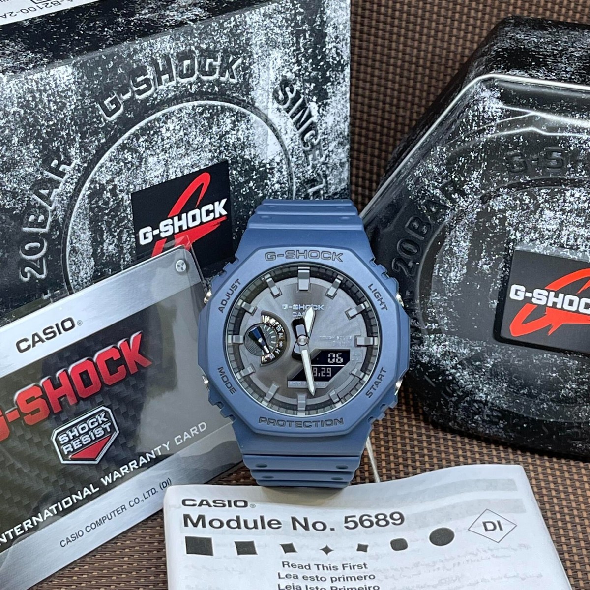 Casio G-Shock GA-B2100-2A Blue Octagonal Solar Bluetooth Mobile