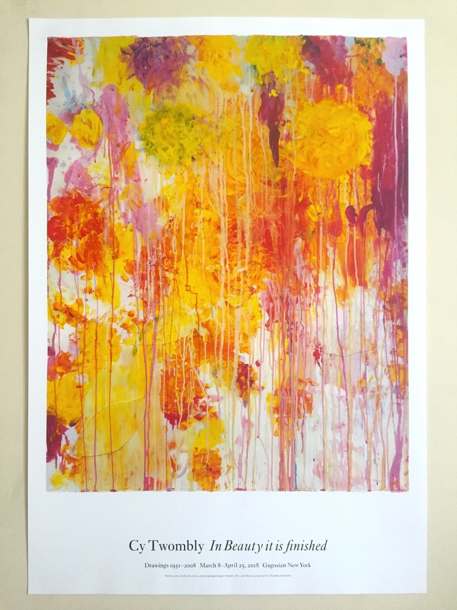 CY TWOMBLY RARE ABSTRACT EXPRESSIONIST LITHOGRAPH PRINT EXHIBITION