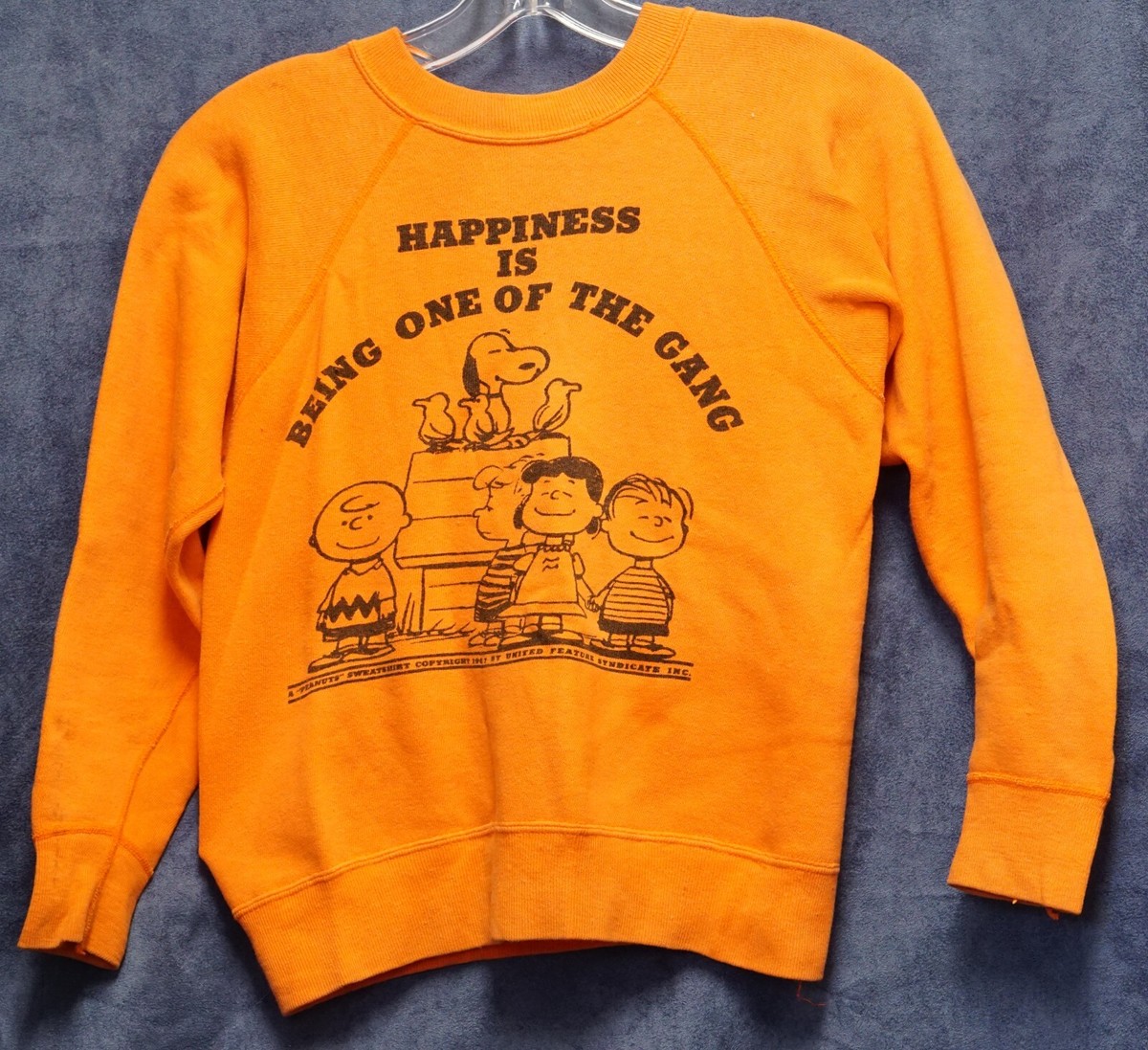 Vintage 60s Peanuts Snoopy Mayo Spruce Orange Crewneck Sweatshirt