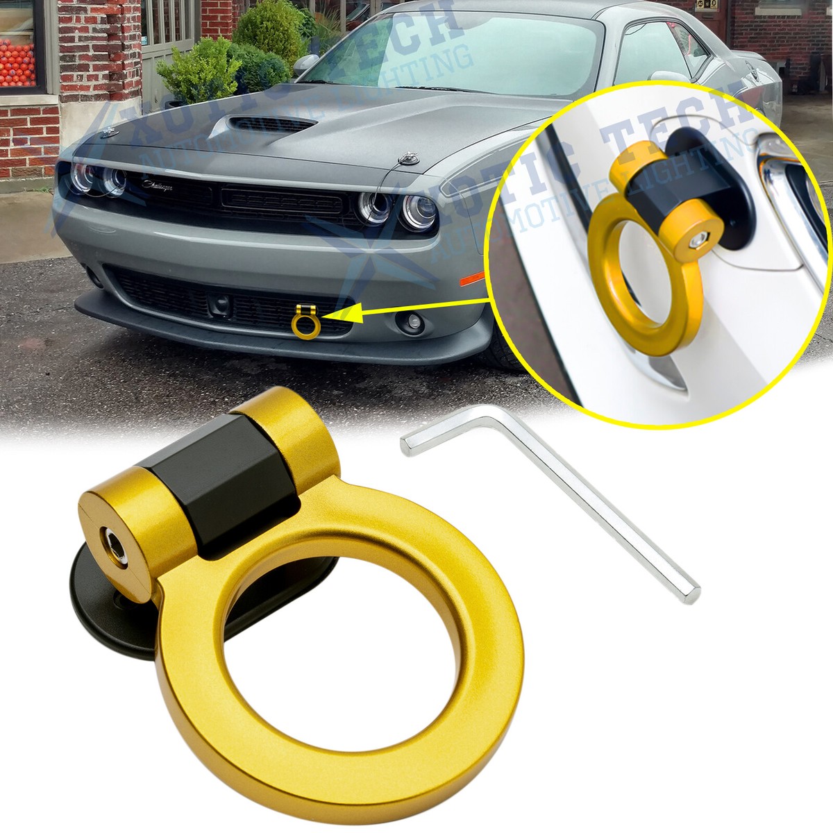 Track JDM Racing Gold Dummy Tow Hook Decor Ring For Dodge Charger